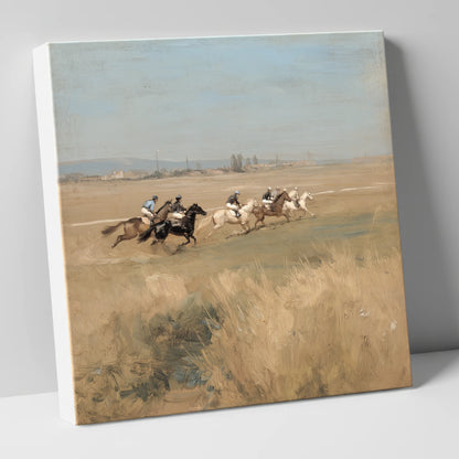 The Morning Gallop racing horse canvas wall art