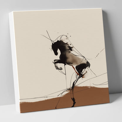 Dynamic Rearing Form wild horses canvas wall art