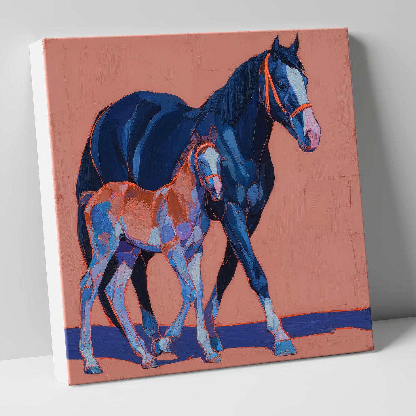 Bold Beginnings mare & foal canvas wall art
