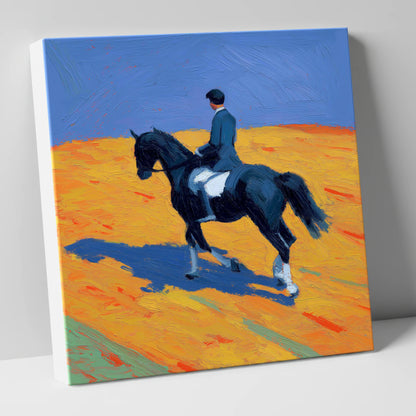 Vibrant Dressage Cadence dressage horse canvas wall art