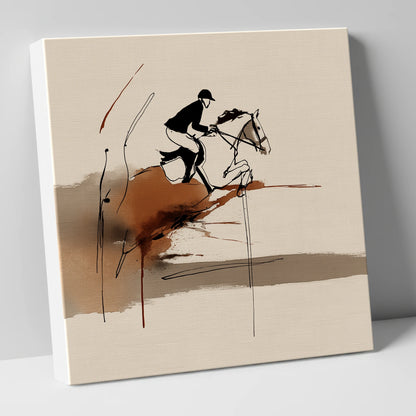 Dynamic Suspension show jumping horse canvas wall art