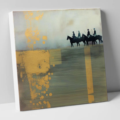 The Gilded Chukka polo horse canvas wall art