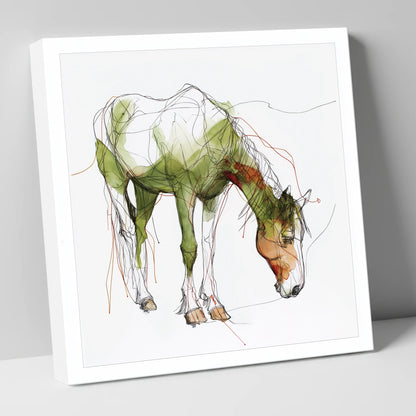 The Quiet Grazer working horse canvas wall art