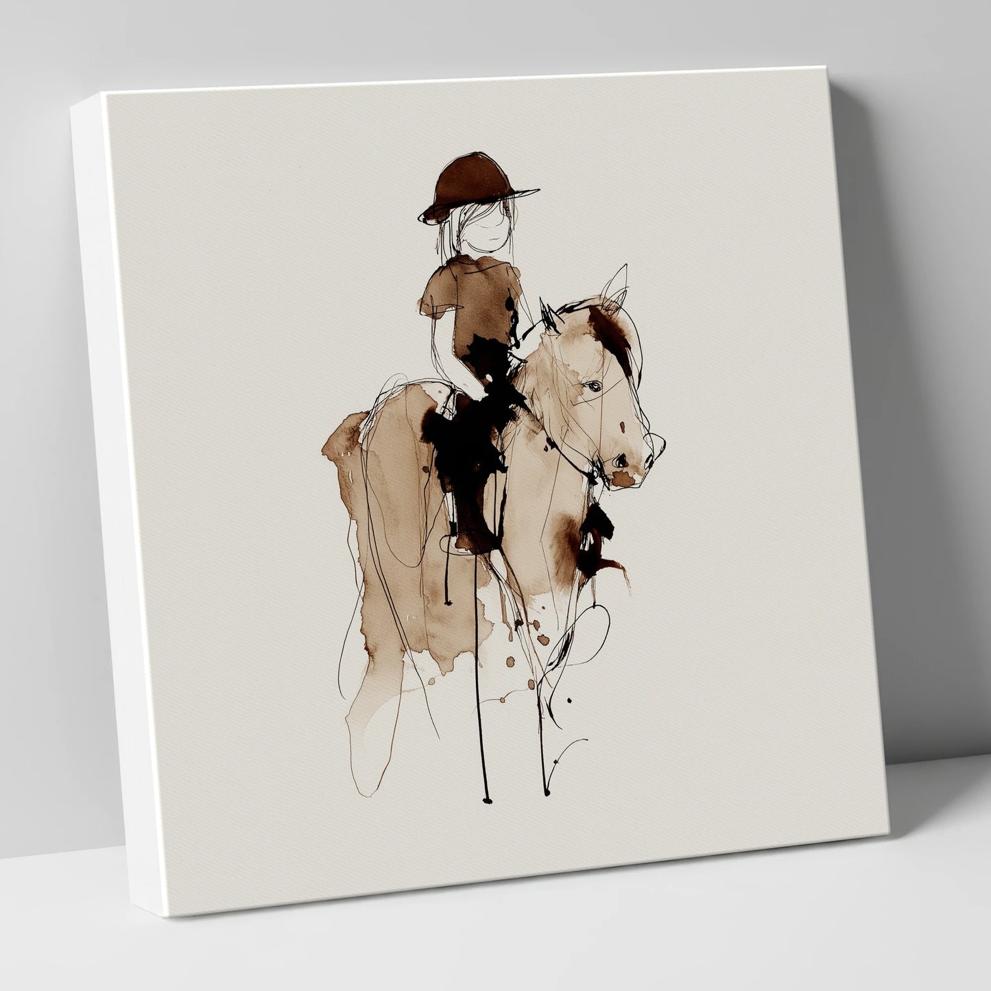 The Young Equestrian horse & rider canvas wall art