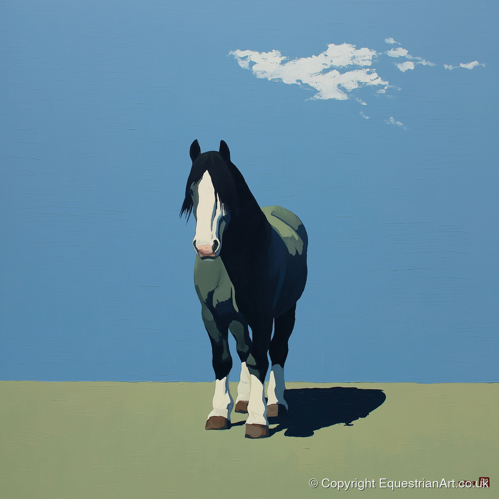 Cerulean and Shadow - horse breed art print and canvas by Preston Hale A.I