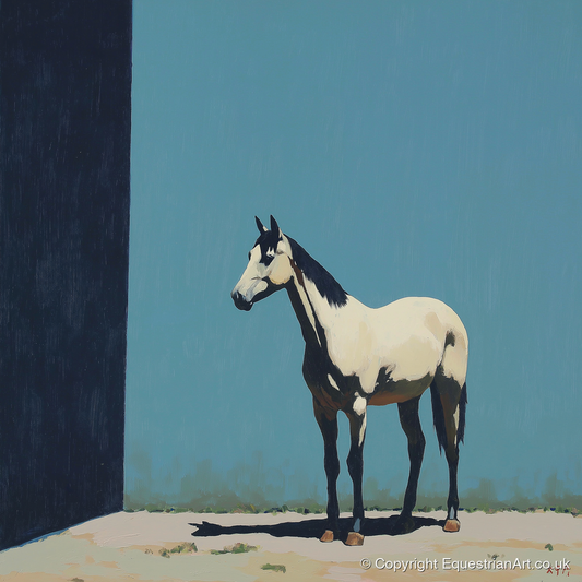 Cerulean and Shadow - horse breed art print and canvas by Preston Hale A.I