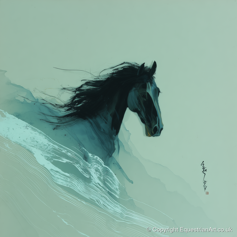 Charcoal Tempest - horse breed art print and canvas by Callum Ross A.I