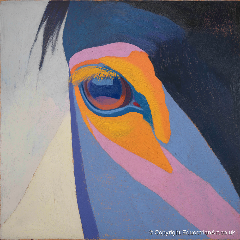 Chromatic Vision - horse portrait art print and canvas by Helena Ashby A.I