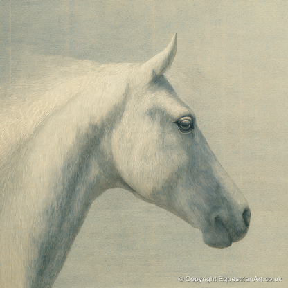 Classic Grey Profile - horse breed art print and canvas by Arthur Sterling A.I