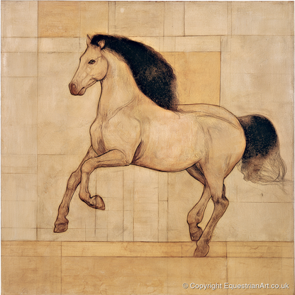Classical Equine Study - horse portrait art print and canvas by Sophie Laurent A.I