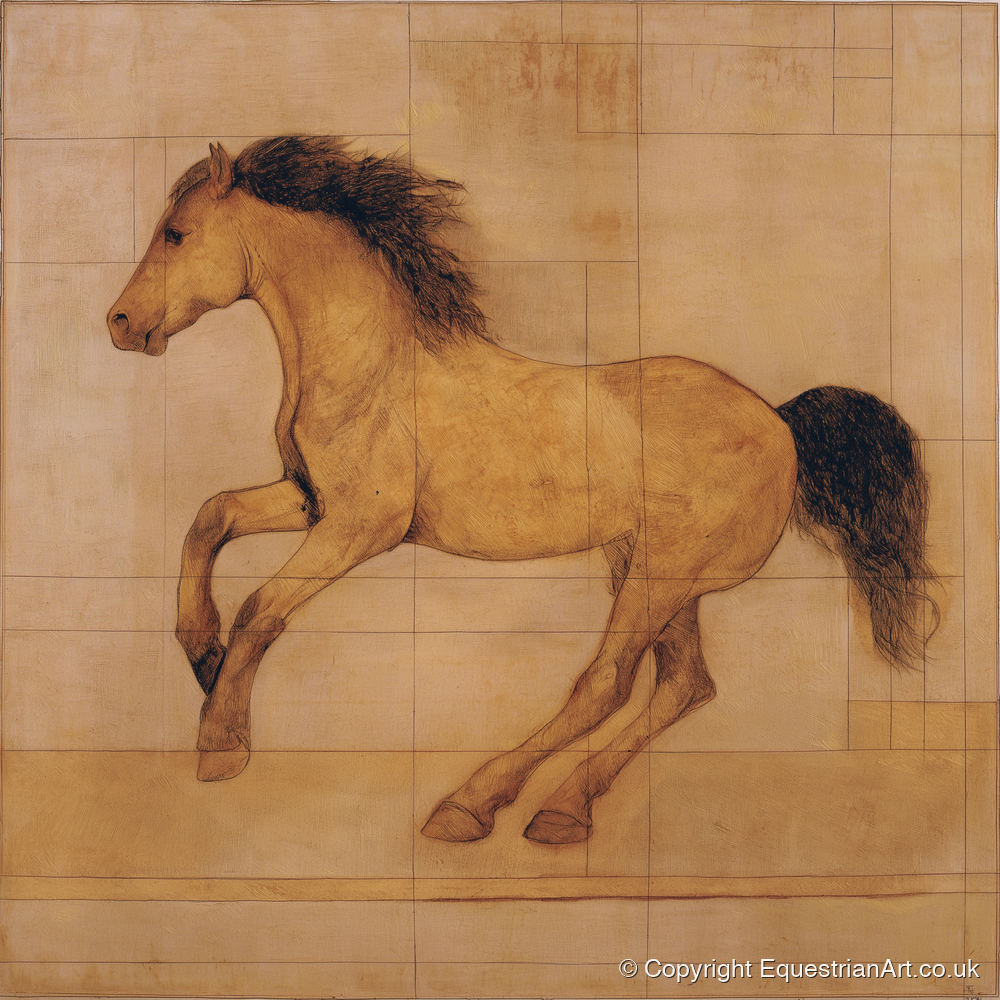 Classical Equine Study - horse portrait art print and canvas by Sophie Laurent A.I