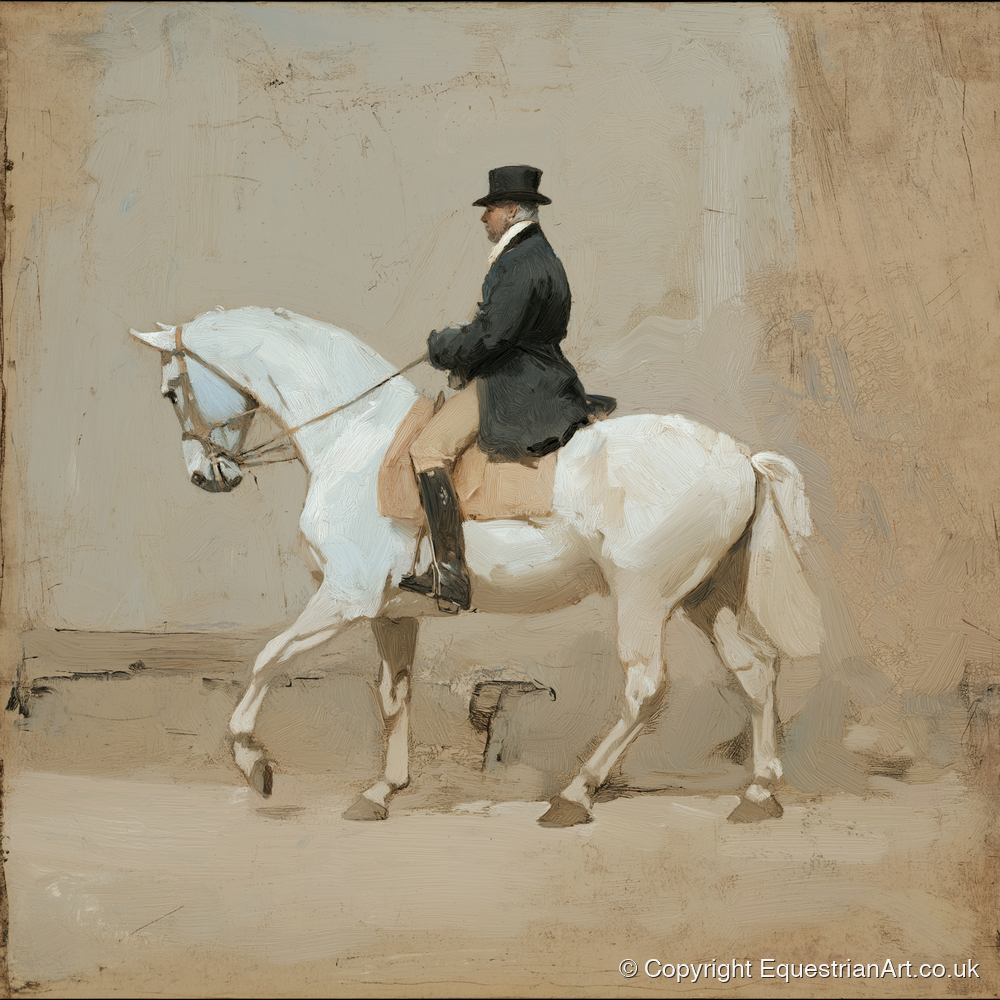 Classical Harmony - dressage horse art print and canvas by Frederick Lowell A.I