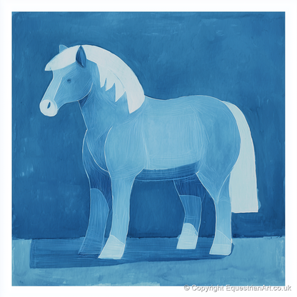 Cobalt Native Pony - horse breed art print and canvas by Roland Bishop A.I