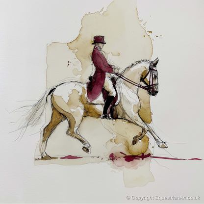 Collected Elegance - dressage horse art print and canvas by Edward Harrington A.I