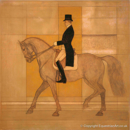 Collected Elegance - dressage horse art print and canvas by Sophie Laurent A.I