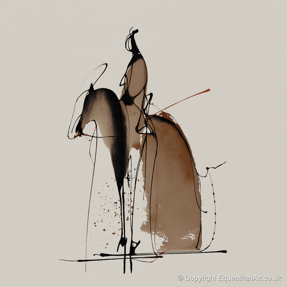 Collected Elegance - dressage horse art print and canvas by Julian Vance A.I