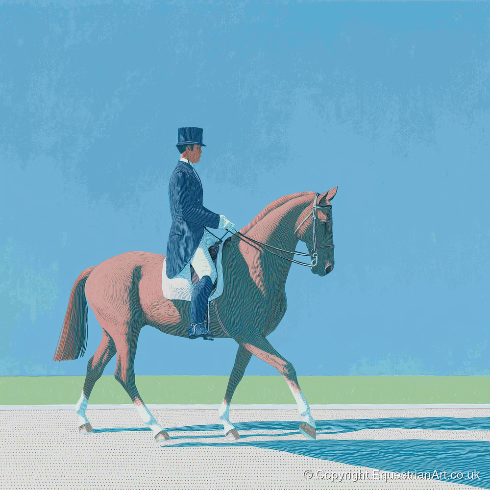 Collected Harmony - dressage horse art print and canvas by Simon Whitlock A.I