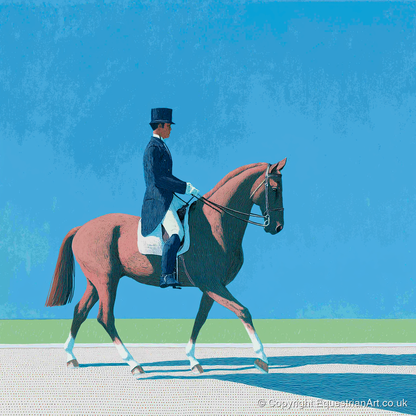 Collected Harmony - dressage horse art print and canvas by Simon Whitlock A.I