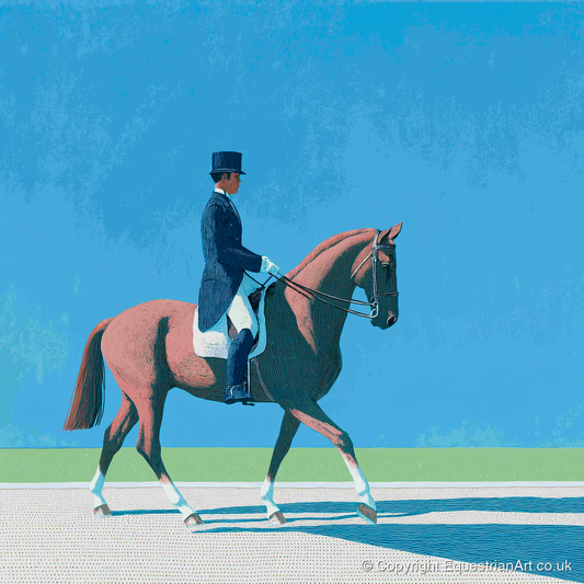 Collected Harmony - dressage horse art print and canvas by Simon Whitlock A.I