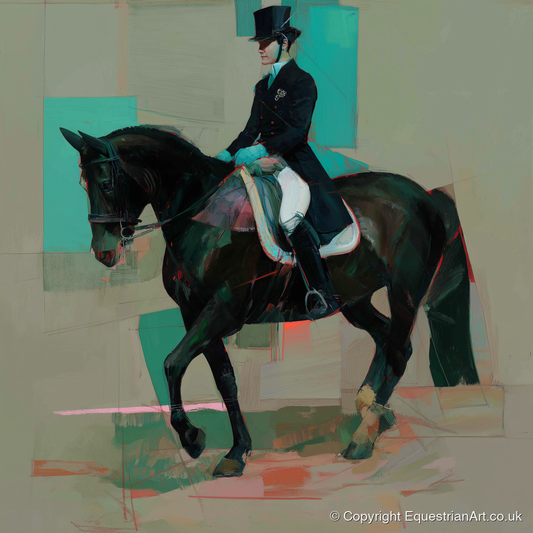 Contemporary Collection - dressage horse art print and canvas by Quentin Hart A.I