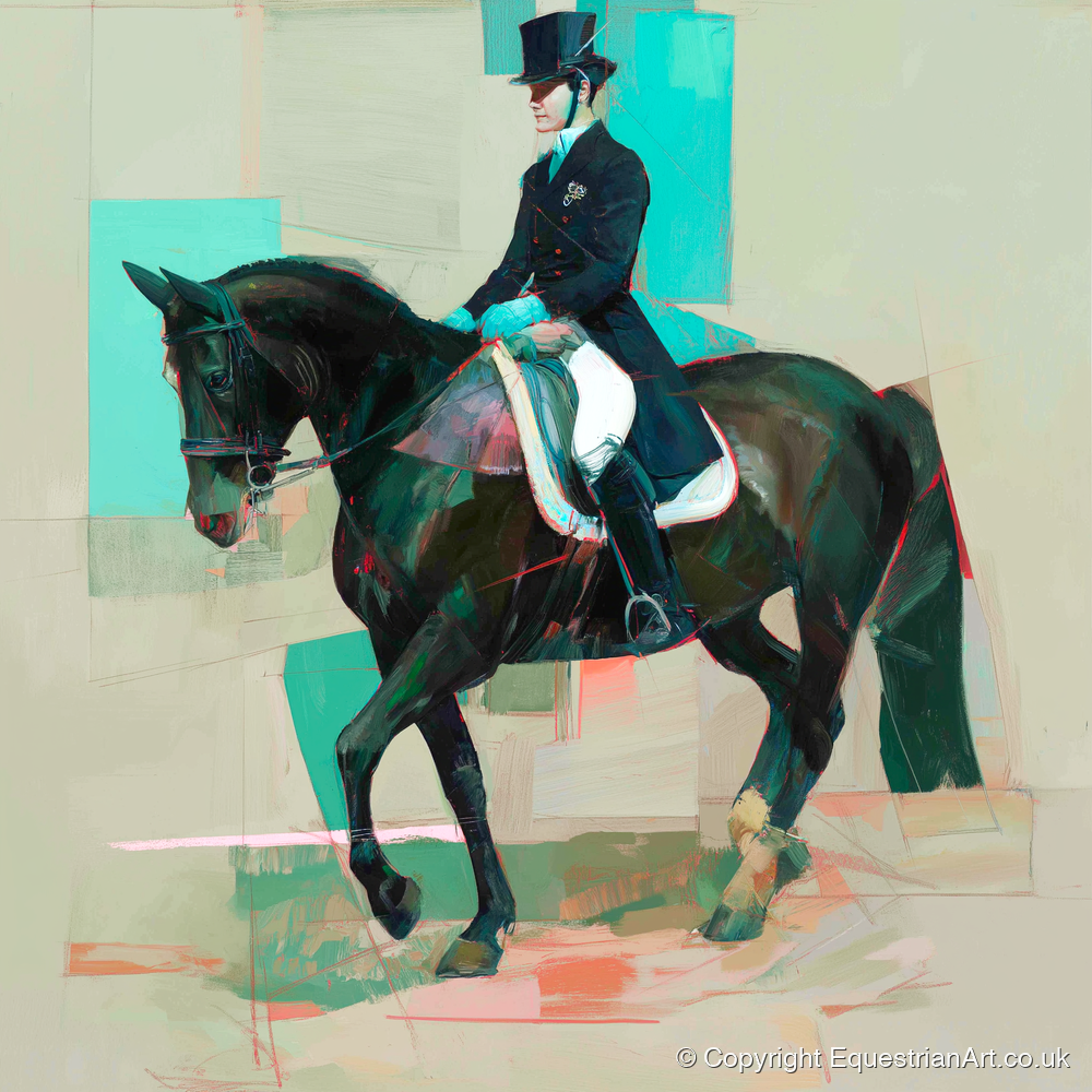 Contemporary Collection - dressage horse art print and canvas by Quentin Hart A.I