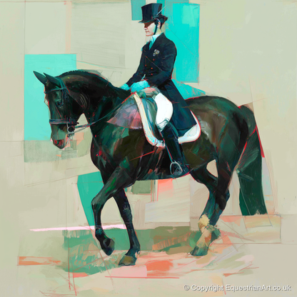Contemporary Collection - dressage horse art print and canvas by Quentin Hart A.I