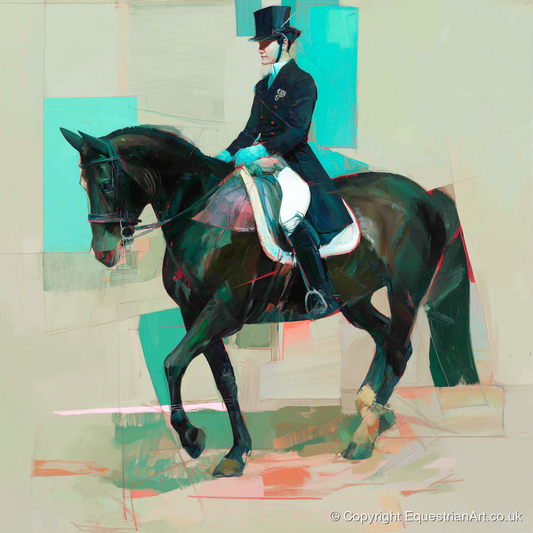 Contemporary Collection - dressage horse art print and canvas by Quentin Hart A.I