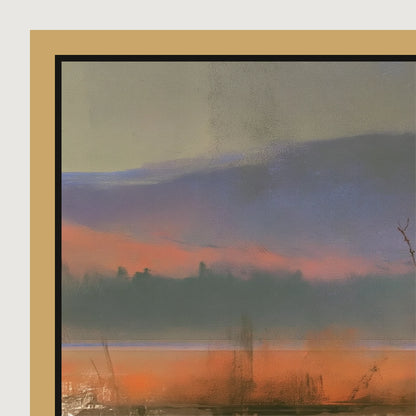 Violet Horizons - panoramic canvas and float frame detail