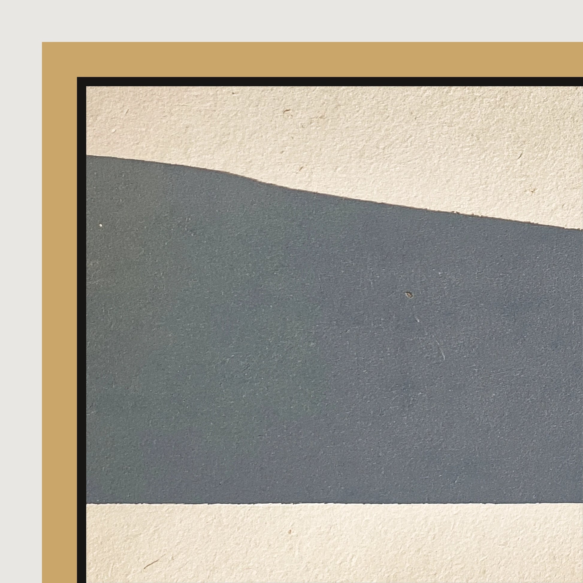 Quiet Contours - panoramic canvas and float frame detail