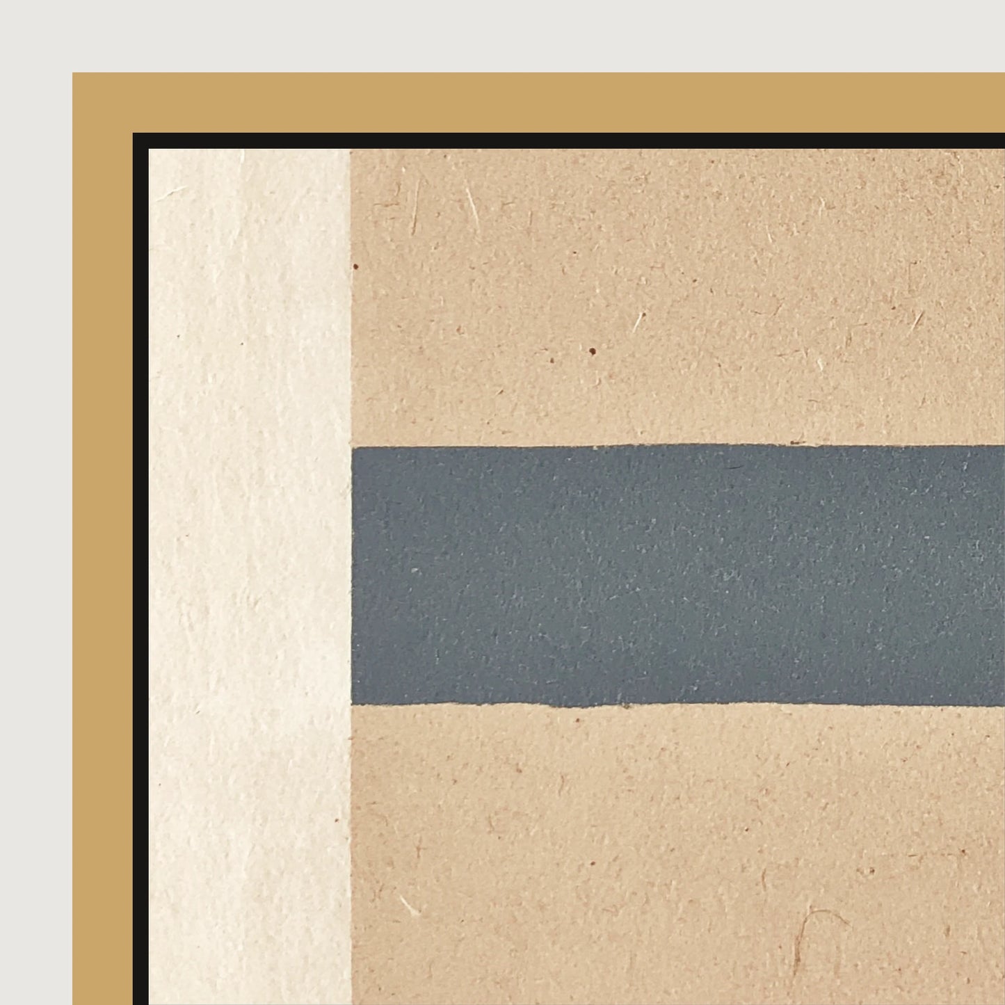 Minimalist Horizon - panoramic canvas and float frame detail