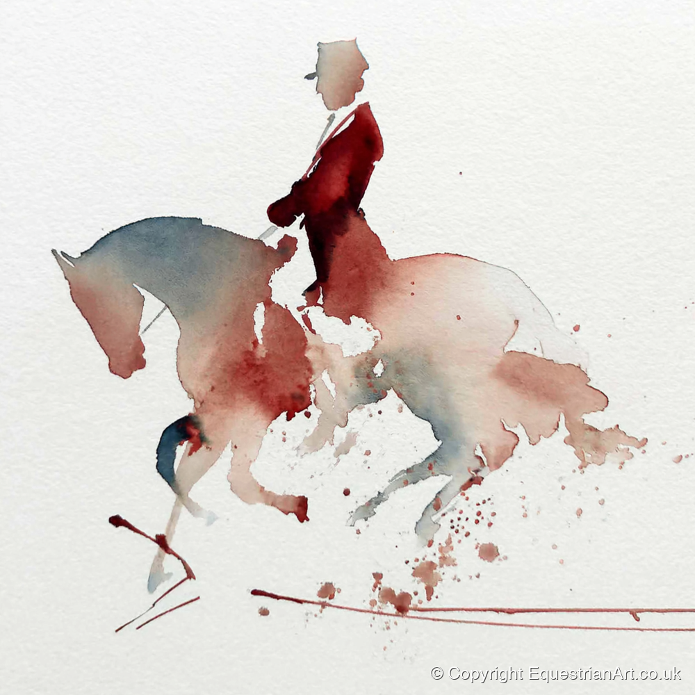 Crimson Collection - dressage horse art print and canvas by Theodore Grant A.I