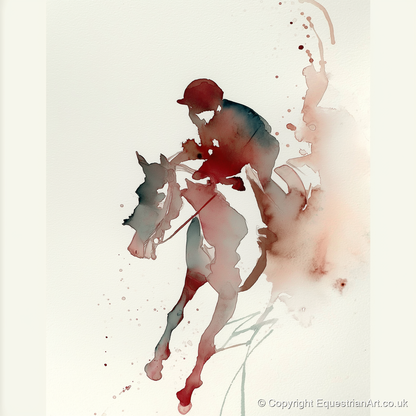 Crimson Gallop - racing horse art print and canvas by Theodore Grant A.I