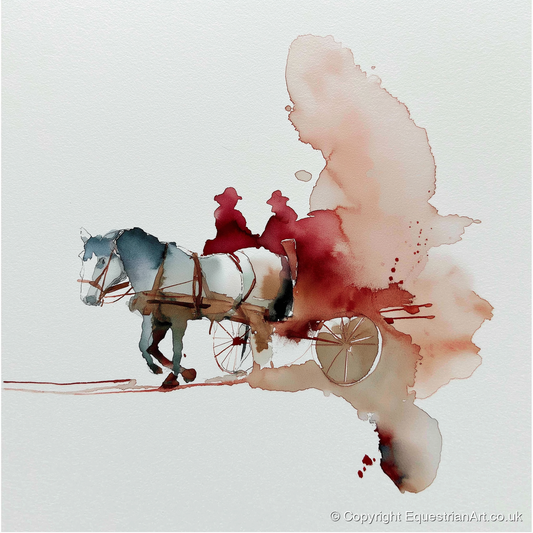 Crimson Passage - working horse art print and canvas by Theodore Grant A.I