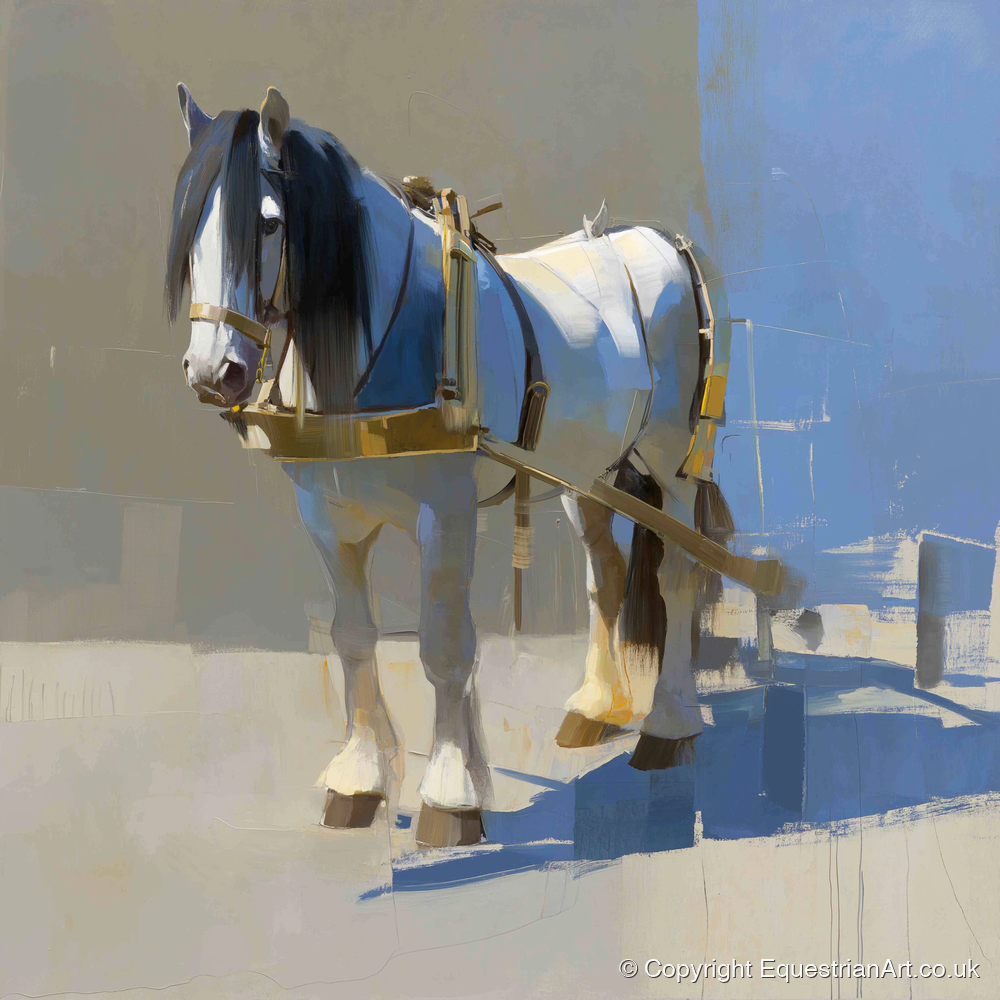 Dignity in the Shade - working horse art print and canvas by Elias Thorne A.I