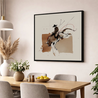 Untamed Western Energy western horse wall art displayed in a dining room