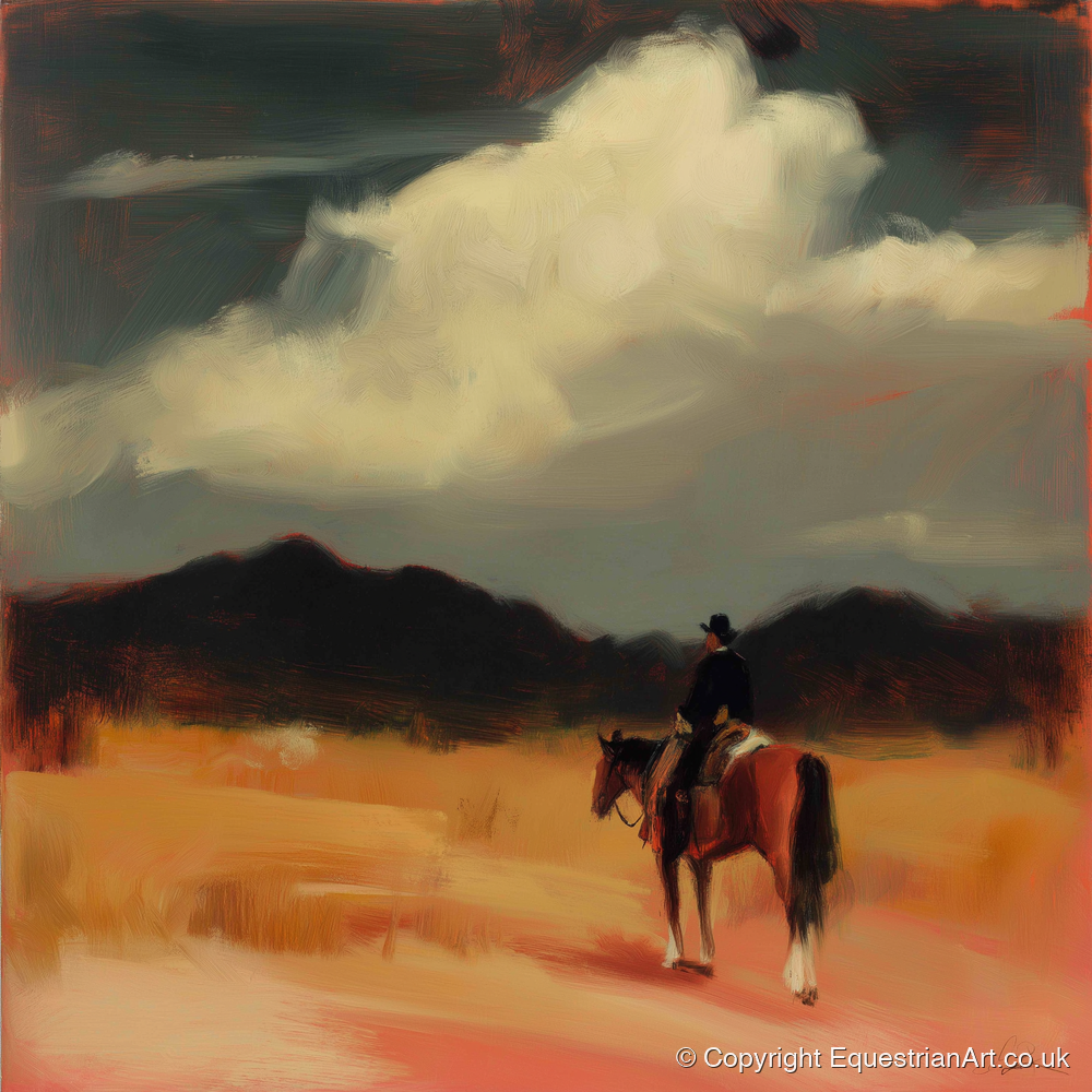 Distant Horizons - western horse art print and canvas by Thomas Cavendish A.I