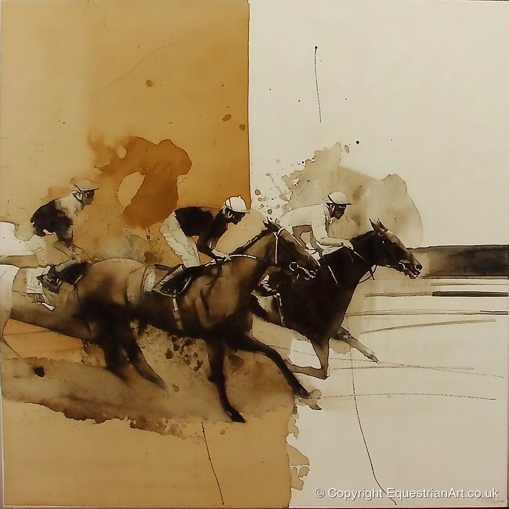Dust and Glory - racing horse art print and canvas by Harrison Cole A.I