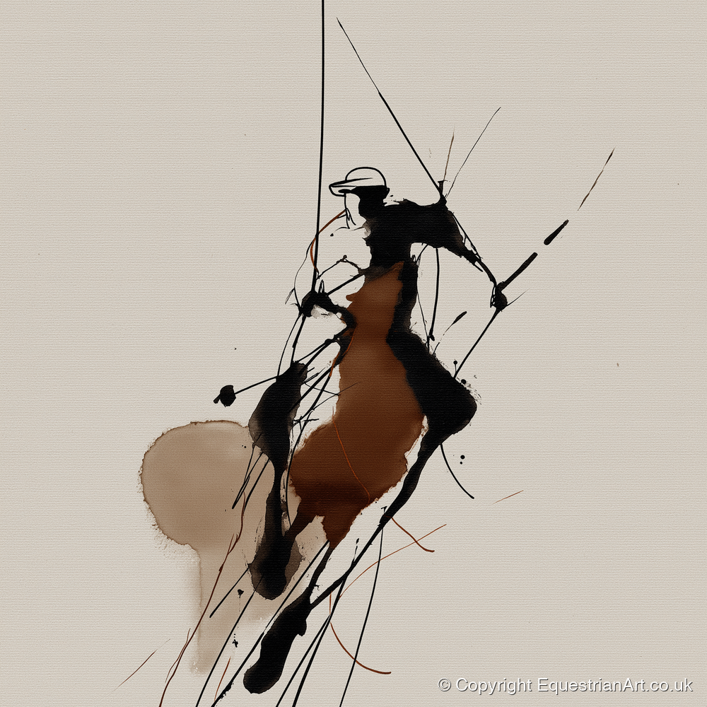 Dynamic Polo Strike - polo horse art print and canvas by Julian Vance A.I