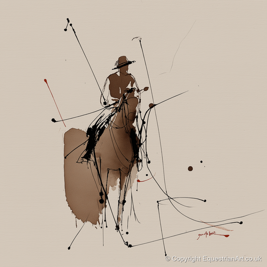 Dynamic Polo Strike - polo horse art print and canvas by Julian Vance A.I