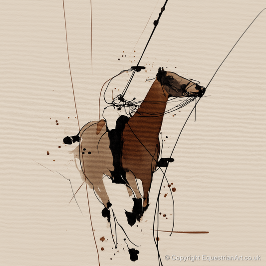 Dynamic Polo Strike - polo horse art print and canvas by Julian Vance A.I