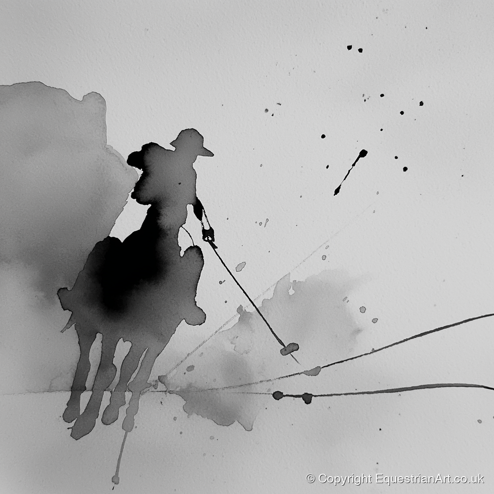 Dynamic Polo Strike - polo horse art print and canvas by Adrian Frost A.I