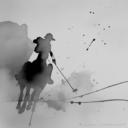 Dynamic Polo Strike - polo horse art print and canvas by Adrian Frost A.I