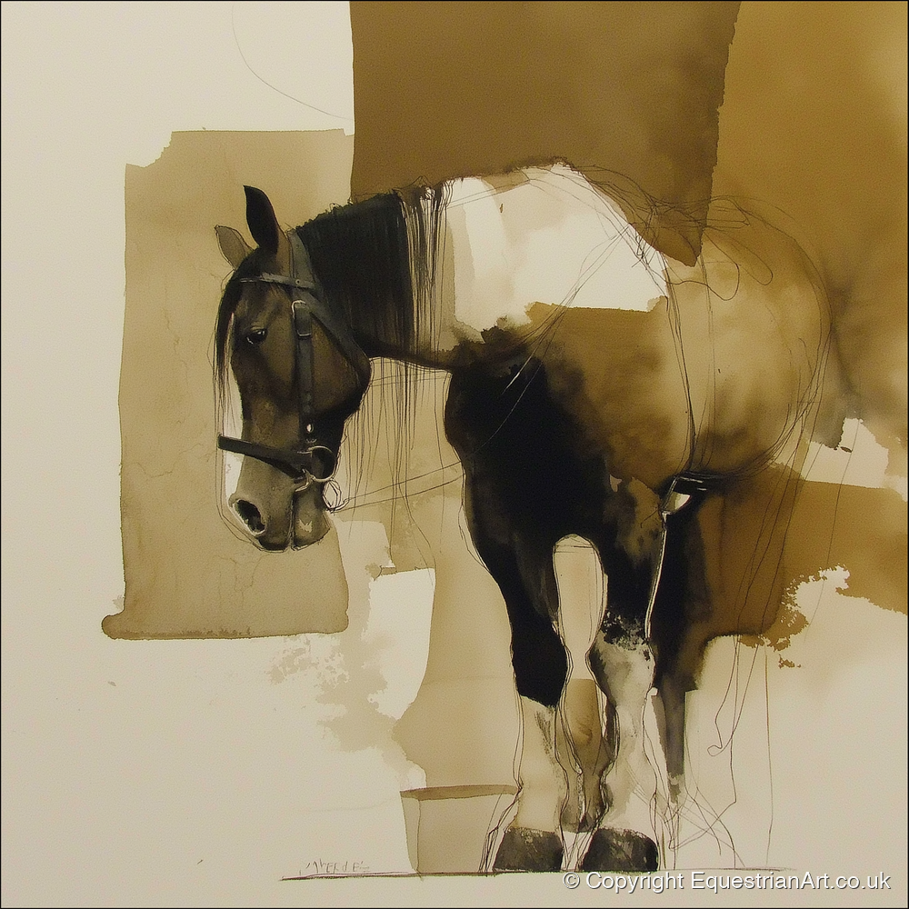 Earthy Equine Profile - horse breed art print and canvas by Harrison Cole A.I