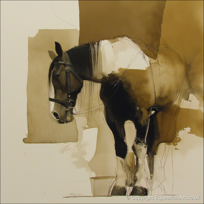 Earthy Equine Profile - horse breed art print and canvas by Harrison Cole A.I