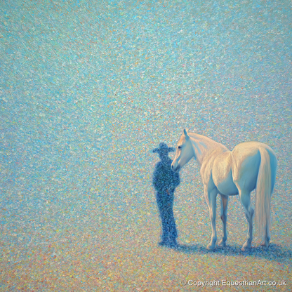 Echoes of the High Plains - western horse art print and canvas by Sienna Radcliffe A.I