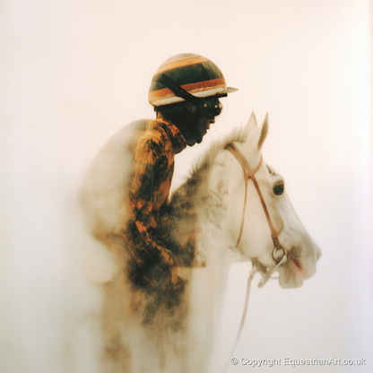 Echoes of the Track - racing horse art print and canvas by George Weston A.I