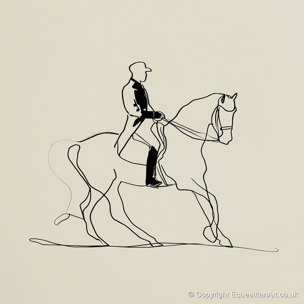 Elegance in Motion - dressage horse art print and canvas by Penelope Fox A.I