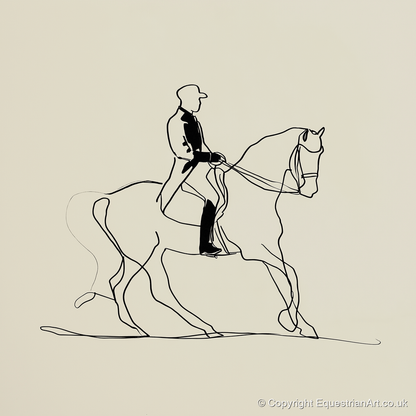 Elegance in Motion - dressage horse art print and canvas by Penelope Fox A.I