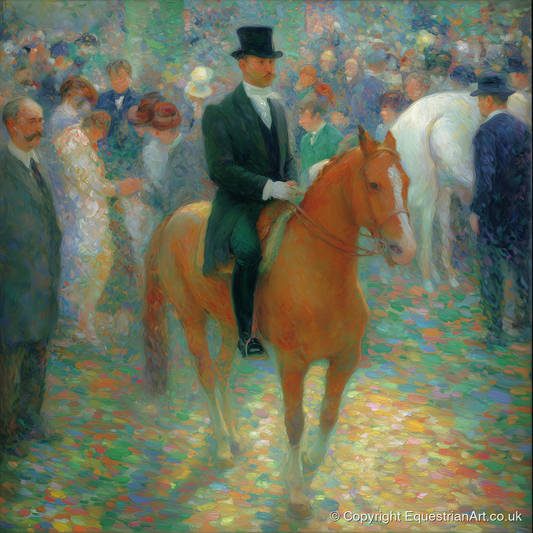 Elegance in the Crowd - dressage horse art print and canvas by Ambrose Keating A.I