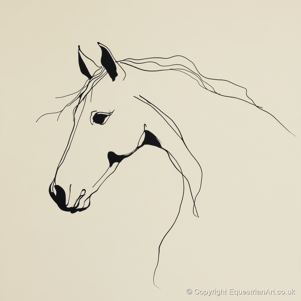 Elegant Equine Silhouette - horse breed art print and canvas by Penelope Fox A.I